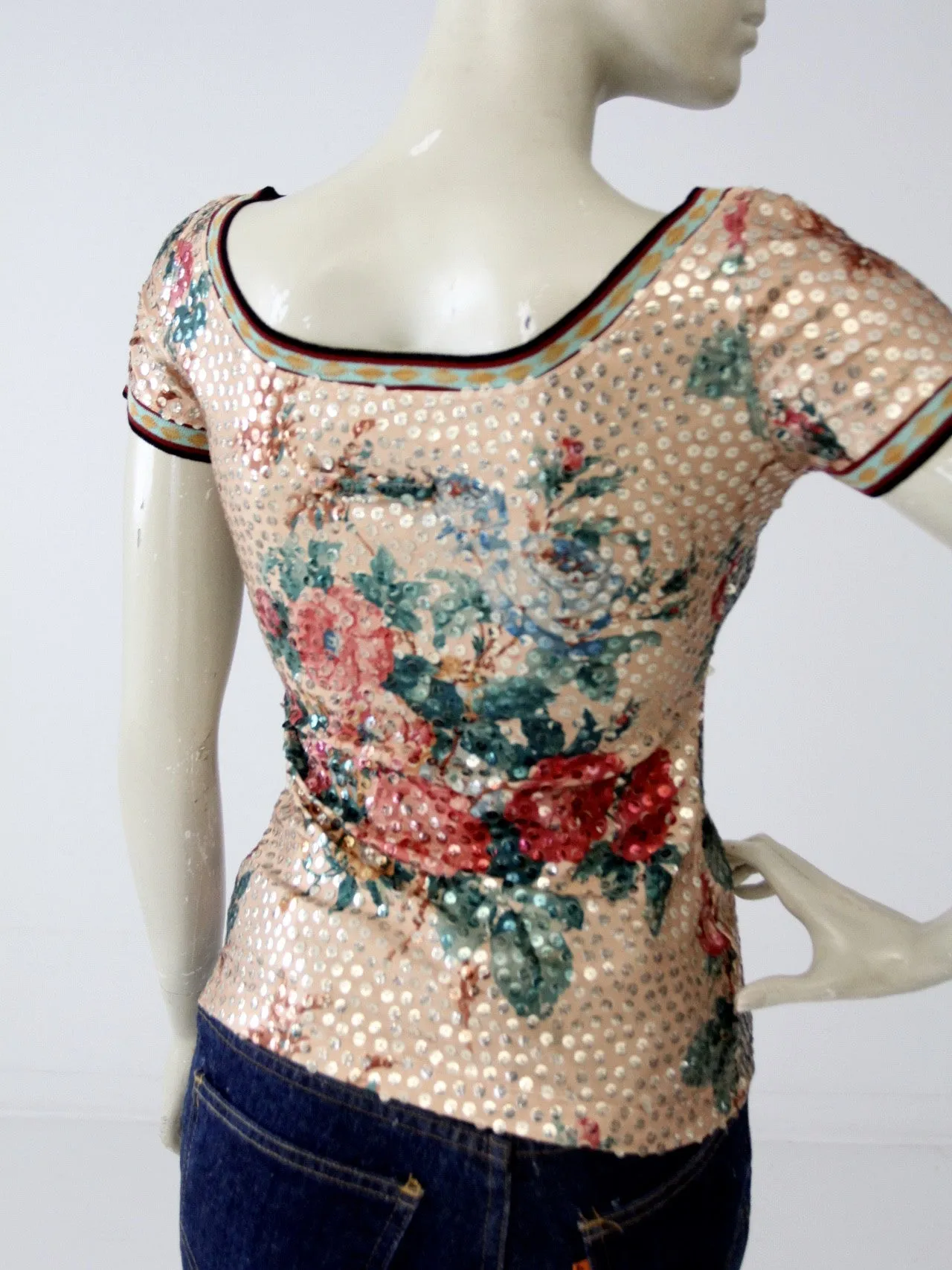 vintage Jean Paul Gaultier sequin blouse