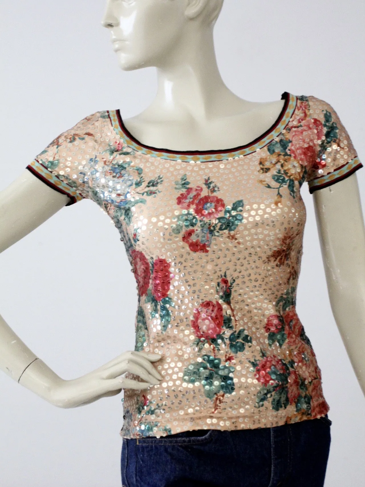 vintage Jean Paul Gaultier sequin blouse