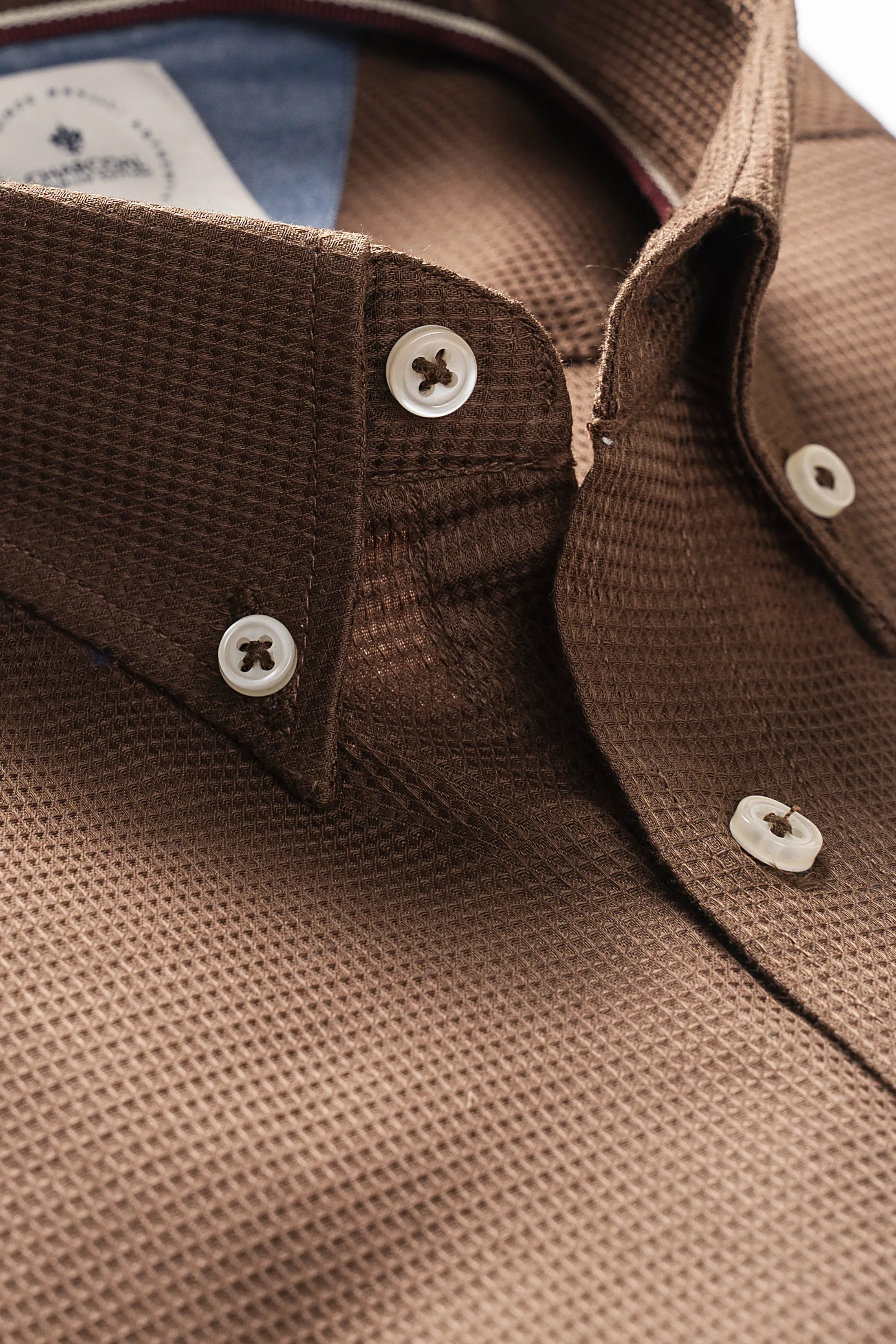 WAFFLE SMART SHIRT BROWN