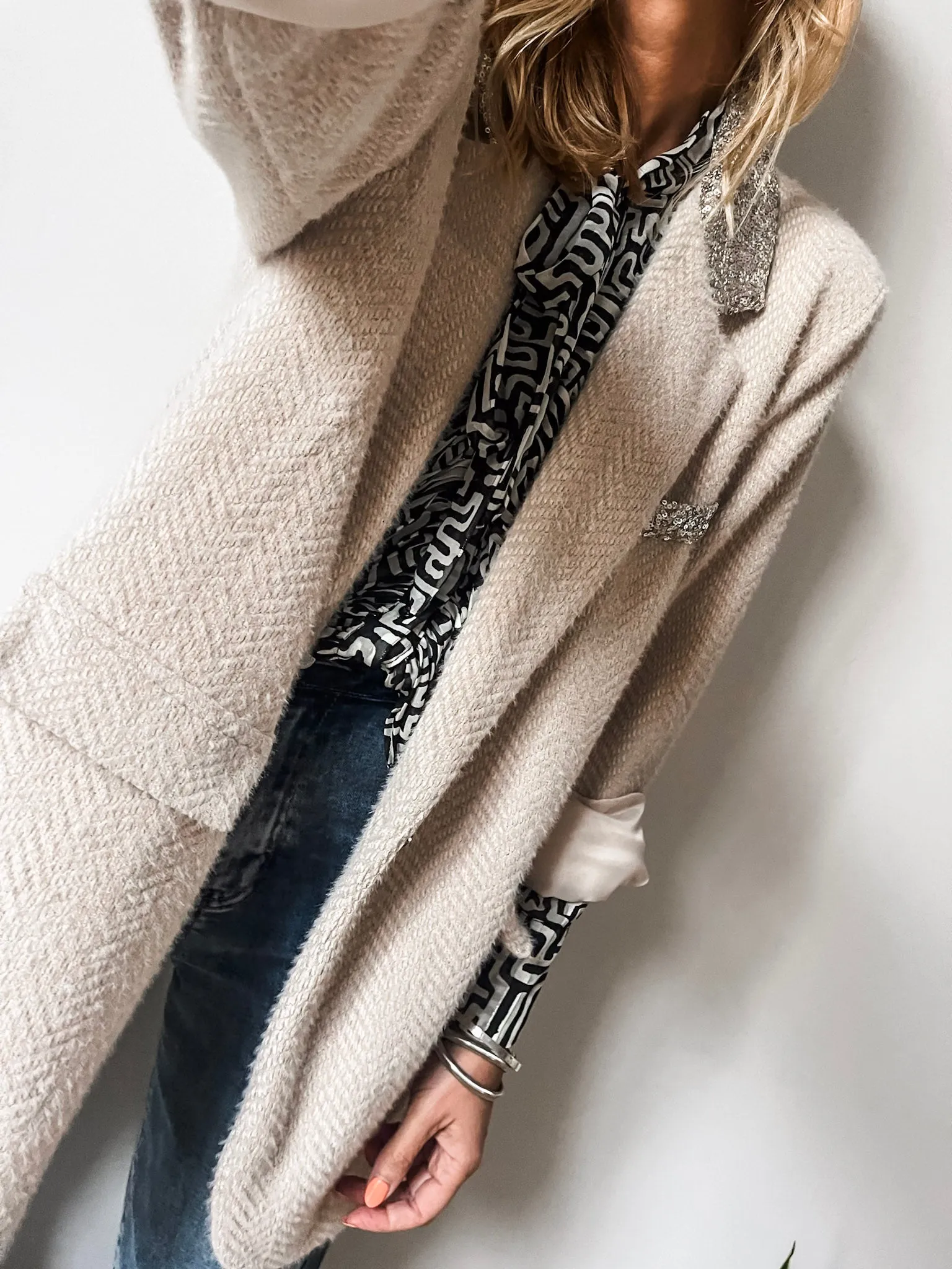 Wool Sequin Blazer